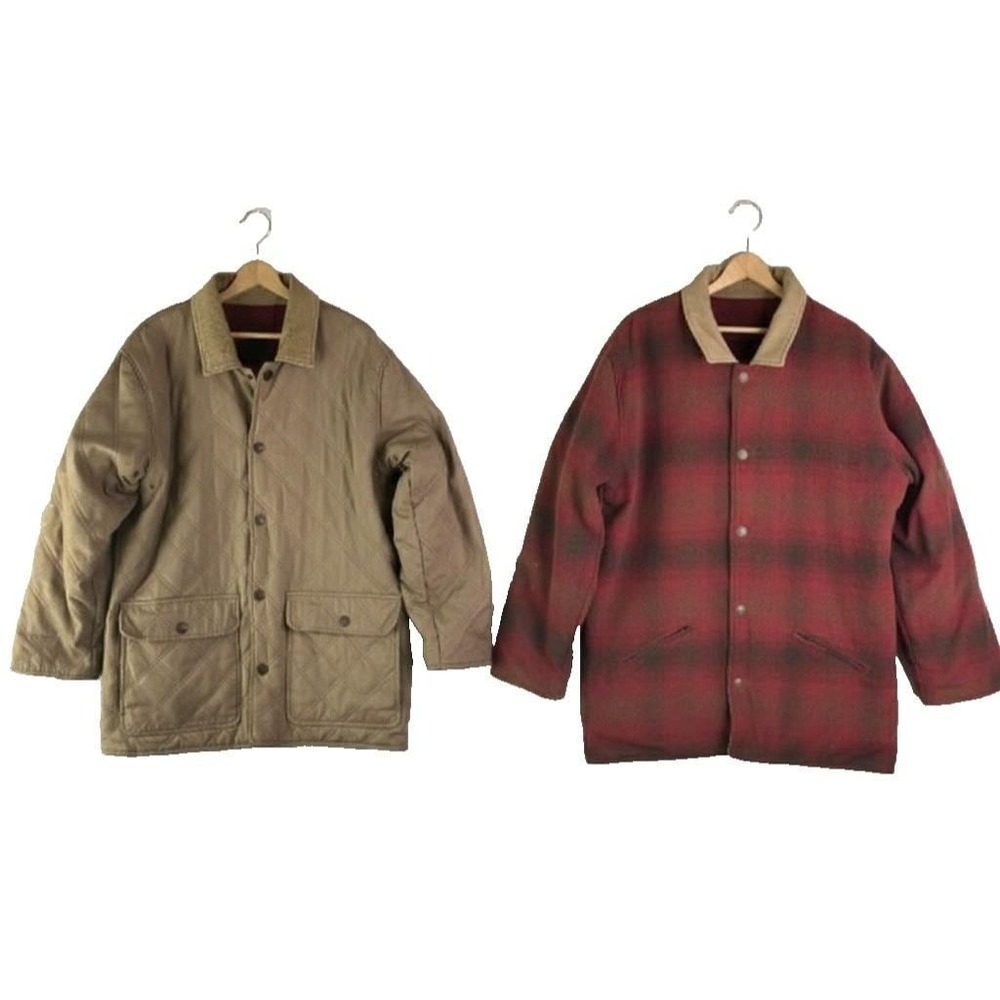 Canvas Chore Jacket Barn Waterproof Corduroy Reversible Wool Blend Heavy‎ Grunge